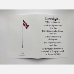 Stort tillykke med din konfirmation (A5 telegram med tilh�rende kuvert)