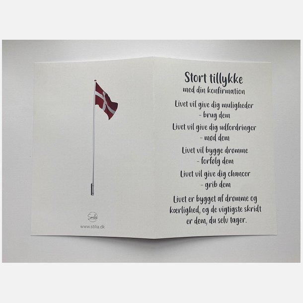 Stort tillykke med din konfirmation (A5 telegram med tilh�rende kuvert)