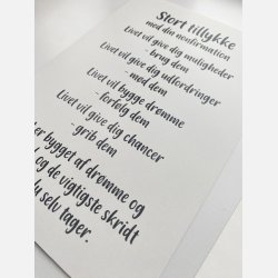 Stort tillykke med din nonfirmation (A5 telegram med tilh�rende kuvert)