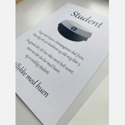 Student bl hue (A5 telegram med tilhrende kuvert)