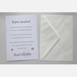 Kre student (A5 telegram med tilhrende kuvert)
