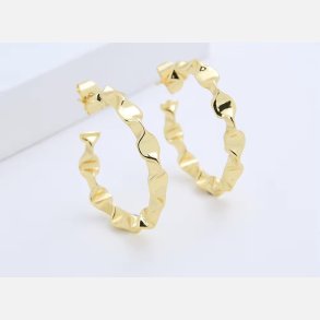 Hazel creoler 30mm (forgyldt) UDEN smykke�ske