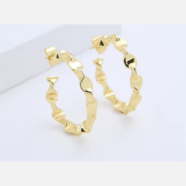 Hazel creoler 30mm (forgyldt) UDEN smykke�ske