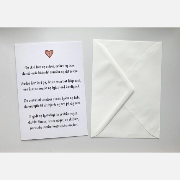 Du skal leve og opleve (A5 telegram med tilhrende kuvert)