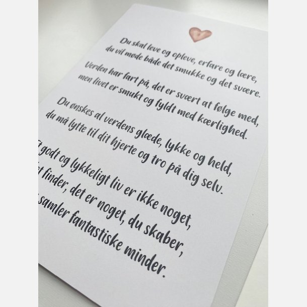 Du skal leve og opleve (A5 telegram med tilhrende kuvert)