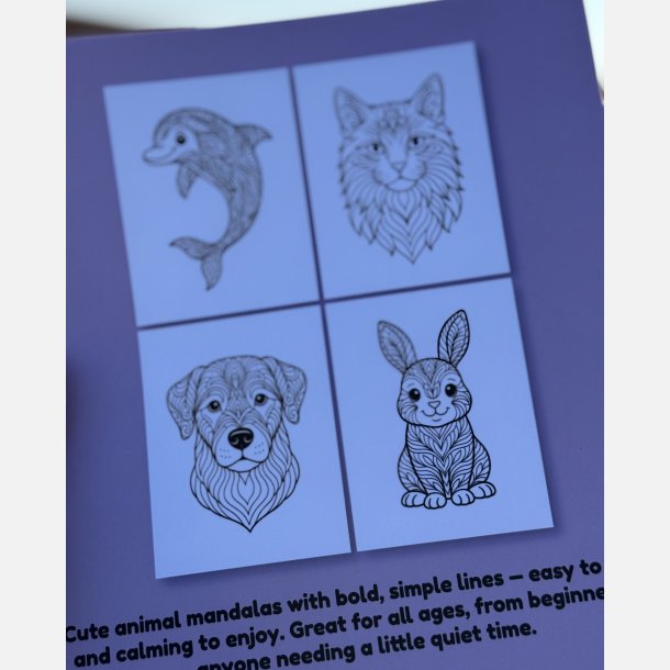 Animal Mandala Malebog  Bold &amp; Easy