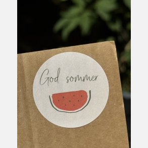 God sommer 3 (Papirklistermrke 4 cm dia)