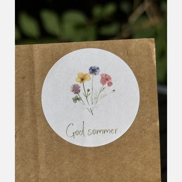 God sommer 2 (Papirklistermrke 4 cm dia)