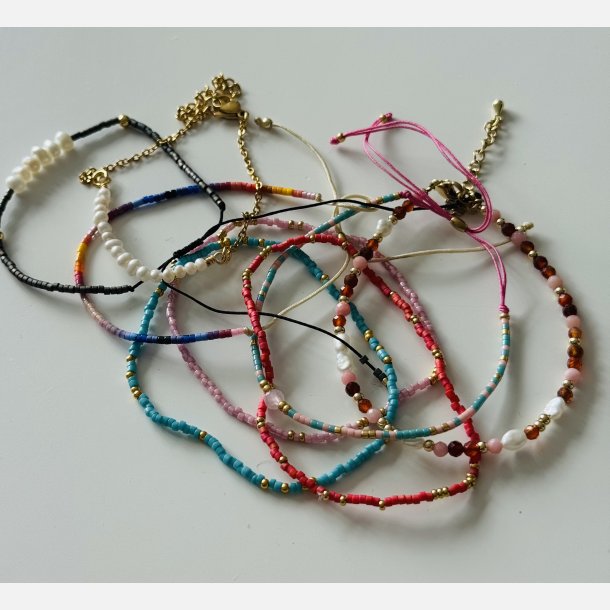 Farverig Lykkepakke armb�nd (Spar 600 kr) 