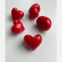 Hjertekram 2 (Lille rdt glashjerte og tilhrende A7 kort)