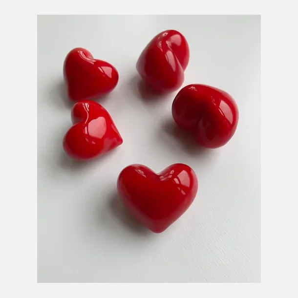 Hjertekram 2 (Lille rdt glashjerte og tilhrende A7 kort)