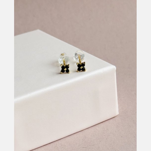 Black bloom (forgyldte) UDEN smykkeske