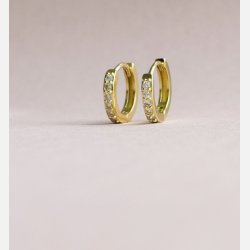 Zida creoler (Forgyldte med klare zirkonia) UDEN Smykkeske