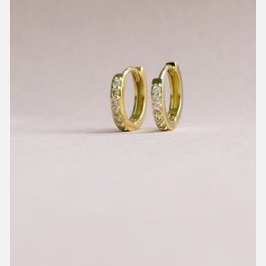 Zida creoler (Forgyldte med klare zirkonia) UDEN Smykkeske