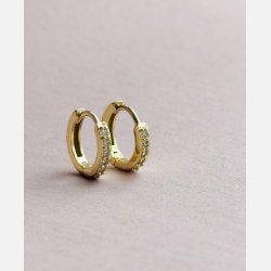 Zida creoler (Forgyldte med klare zirkonia) UDEN Smykkeske