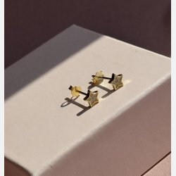 Starlet (Forgyldte m. sm rosa zirkonia) UDEN smykkeske