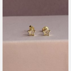 Starlet (Forgyldte m. sm rosa zirkonia) UDEN smykkeske