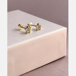 Starlet (Forgyldte m. sm rosa zirkonia) UDEN smykkeske