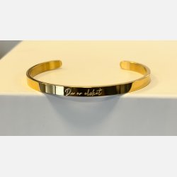 Armbnd "Du er elsket" (18K forgyldt stl)
