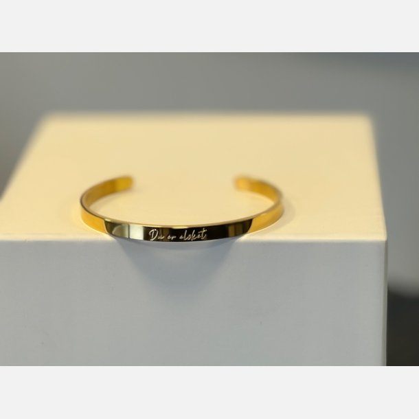 Armbnd "Du er elsket" (18K forgyldt stl)