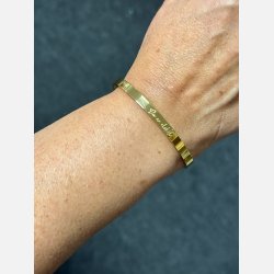 Armbnd "Du er elsket" (18K forgyldt stl)