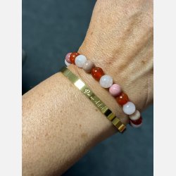 Armbnd "Du er elsket" (18K forgyldt stl)