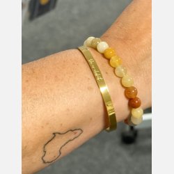 Armbnd "Du er elsket" (18K forgyldt stl)