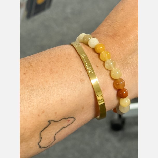 Armbnd "Du er elsket" (18K forgyldt stl)
