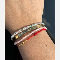 Armbnd "Du er elsket" (18K forgyldt stl)