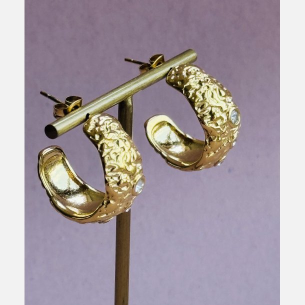 Lava hoops (Forgyldte) UDEN smykkeske