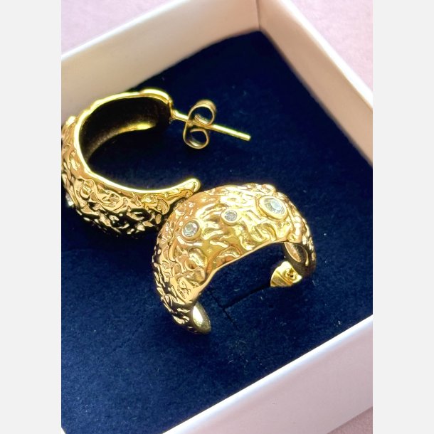 Lava hoops (Forgyldte) UDEN smykkeske