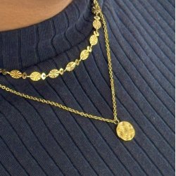 Solea halskde (Forgyldt 40+5cm) UDEN SMYKKESKE