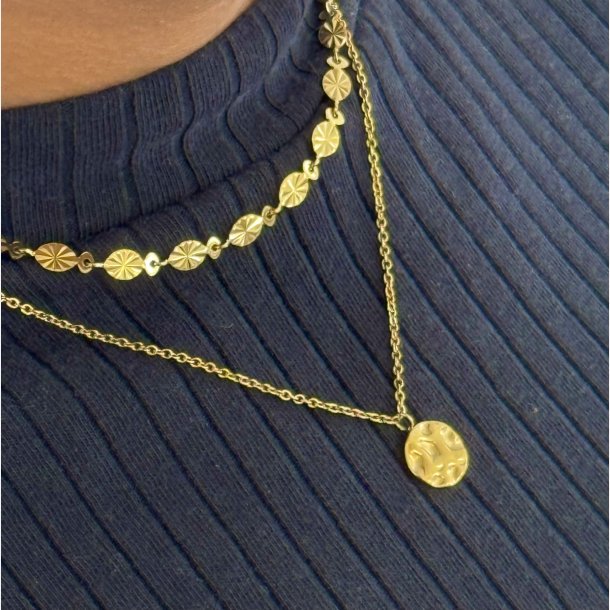 Solea halskde (Forgyldt 40+5cm) UDEN SMYKKESKE