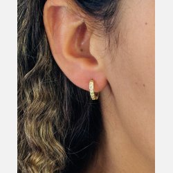 Zida creoler (Forgyldte med klare zirkonia) UDEN Smykkeske