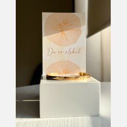 Armbnd "Du er elsket" (18K forgyldt stl)