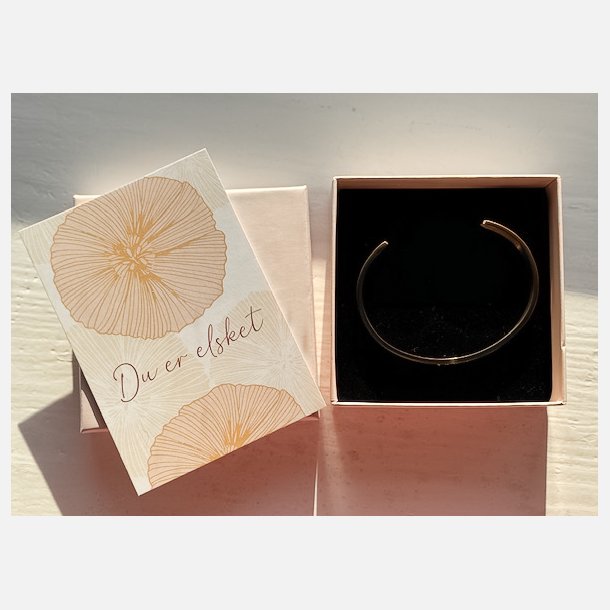 Armbnd "Du er elsket" (18K forgyldt stl)