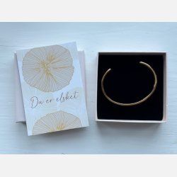 Armbnd "Du er elsket" (18K forgyldt stl)