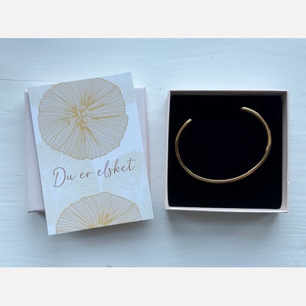 Armbnd "Du er elsket" (18K forgyldt stl)