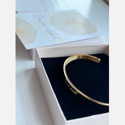 Armbnd "Du er elsket" (18K forgyldt stl)