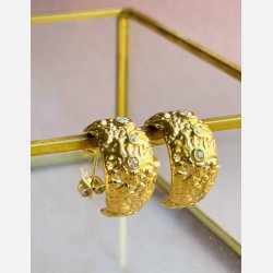 Lava hoops (Forgyldte) UDEN smykkeske