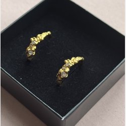 Hoops med klare sten (UDEN smykkeske)