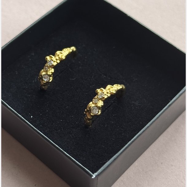 Hoops med klare sten (UDEN smykkeske)