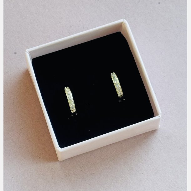 Zida creoler (Forgyldte med klare zirkonia) UDEN Smykkeske