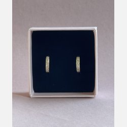 Zida creoler (Forgyldte med klare zirkonia) UDEN Smykkeske