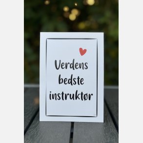 Verdens bedste instruktr (A6 kort)