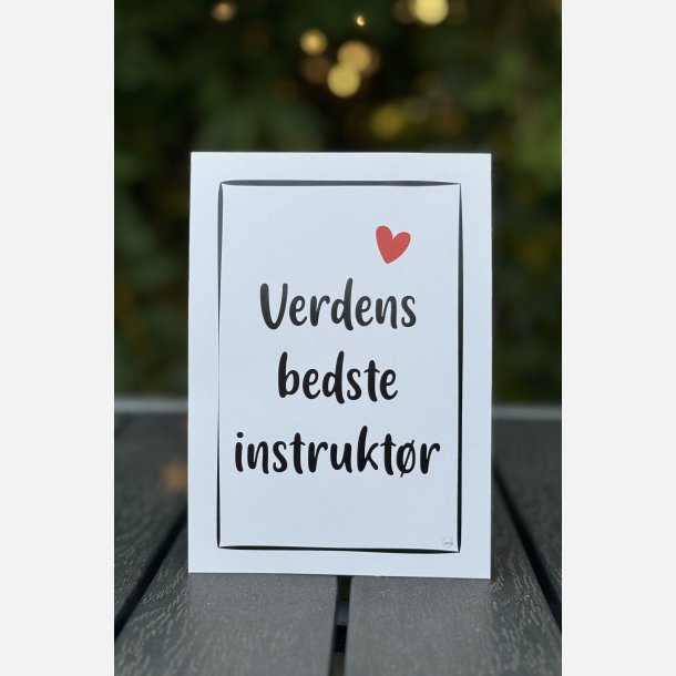 Verdens bedste instruktr (A6 kort)