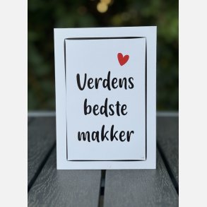 Verdens bedste makker  (A6 kort)
