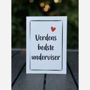 Verdens bedste underviser (A6 kort)