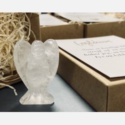 Englekram (A7 kort og lille engel i klar kvarts)