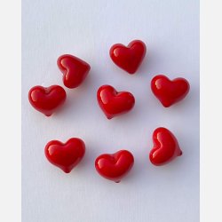 Hjertekram til MIN far (Lille rdt glashjerte og tilhrende A7 kort)